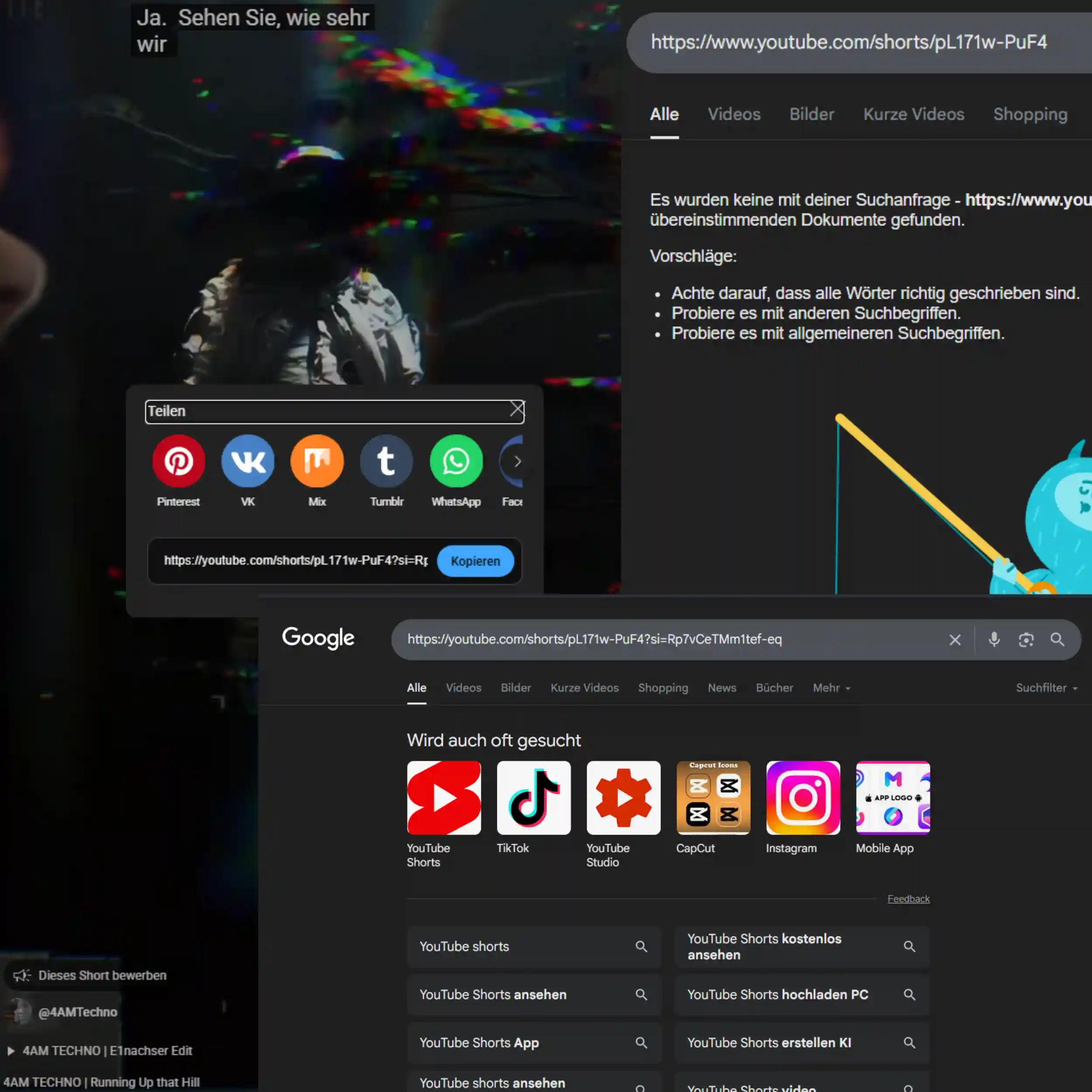 Beweis für die Deindexierung von Inhalten