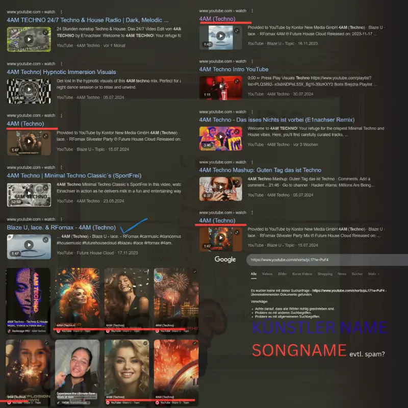 Beweis für die Vermischung der Google Suchergebnisse