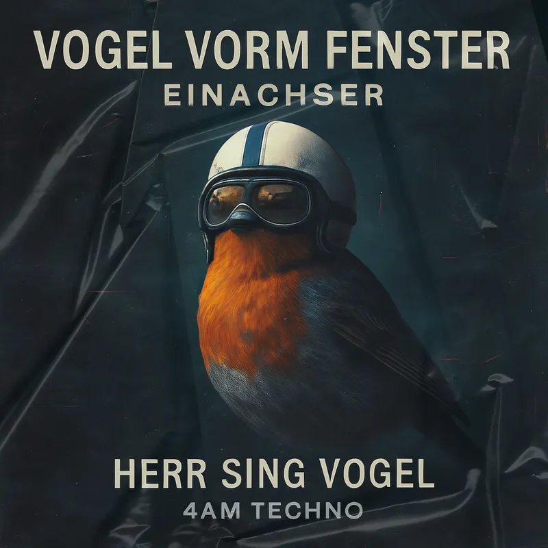 Vogel vorm Fenster