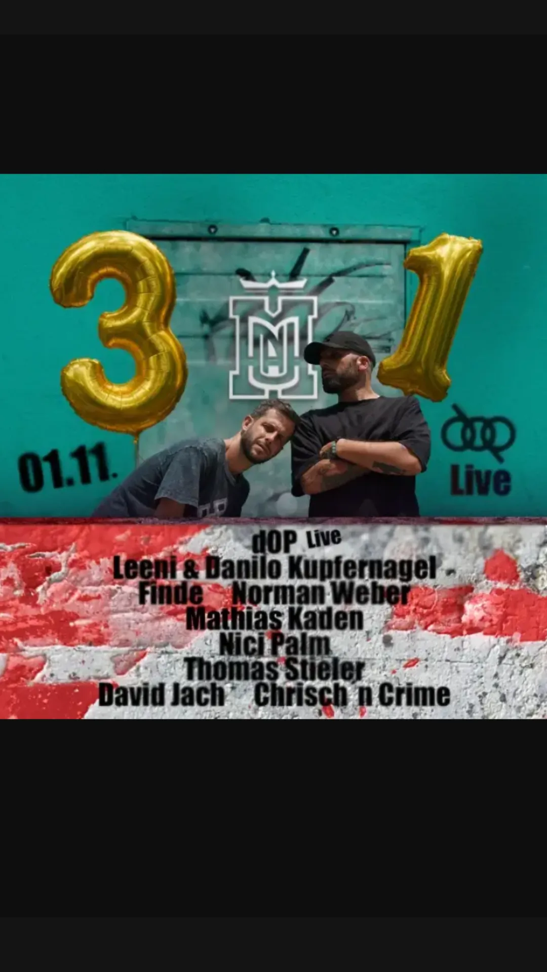 Flyer für 31 Jahre GeburtstagsMuna