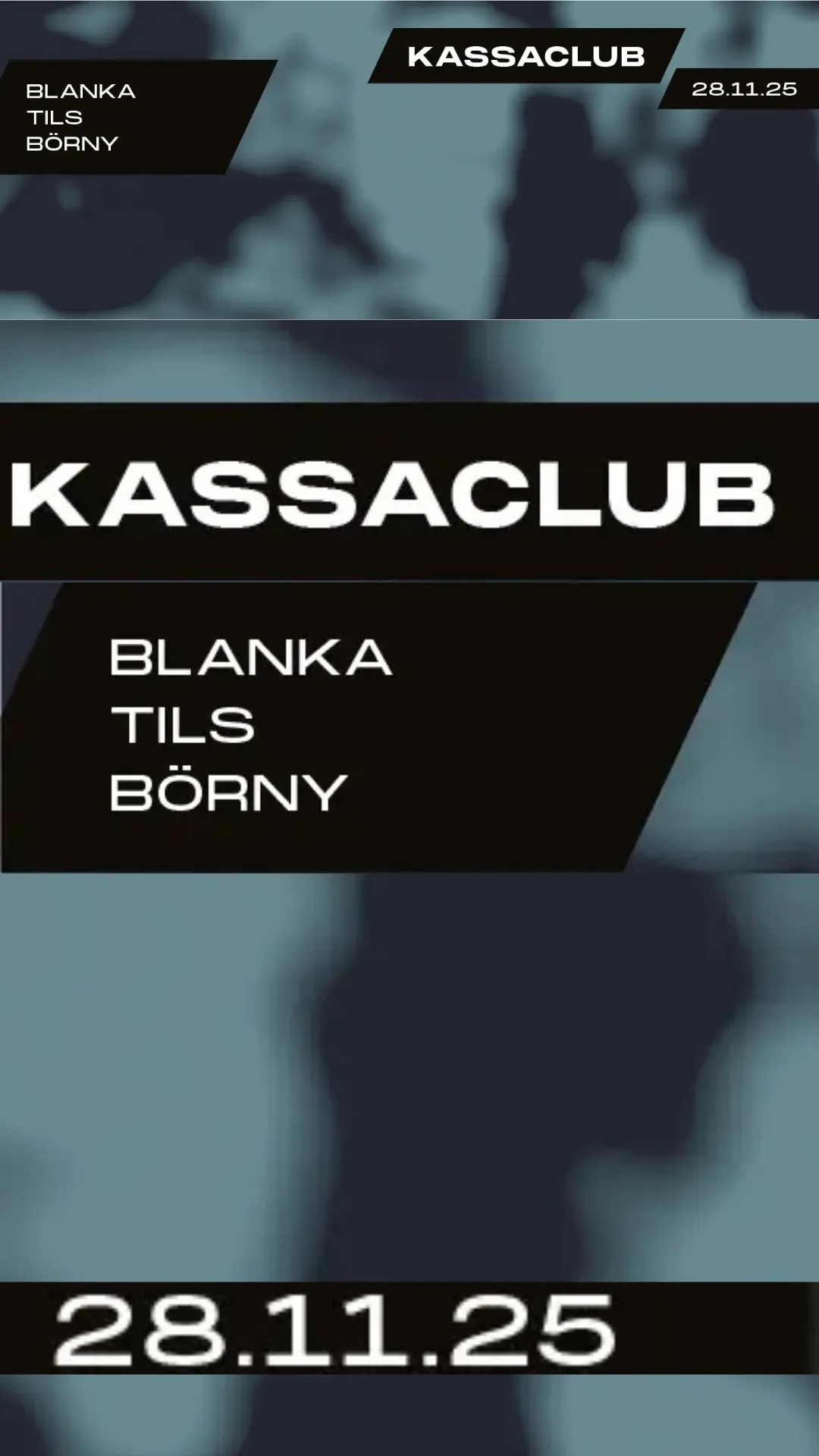 Flyer für KassaClub: DJs: BLANKA, Börny, Tils
