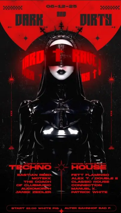 Flyer für ＤＡＲＫ ᴀɴᴅ ＤＩＲＴＹ